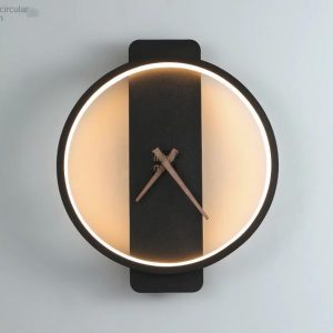 Horloge Murale LED Originale Noir