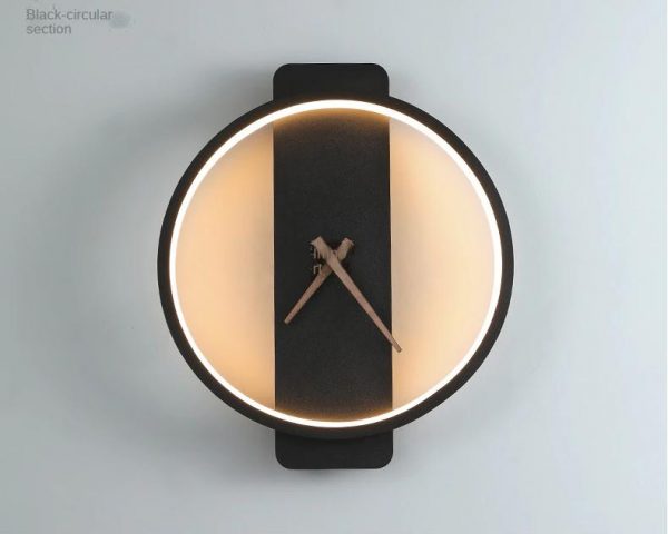 Horloge Murale LED Originale Noir