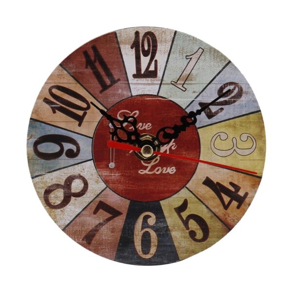 Horloge Murale Vintage Silencieuse en bois - 12cm